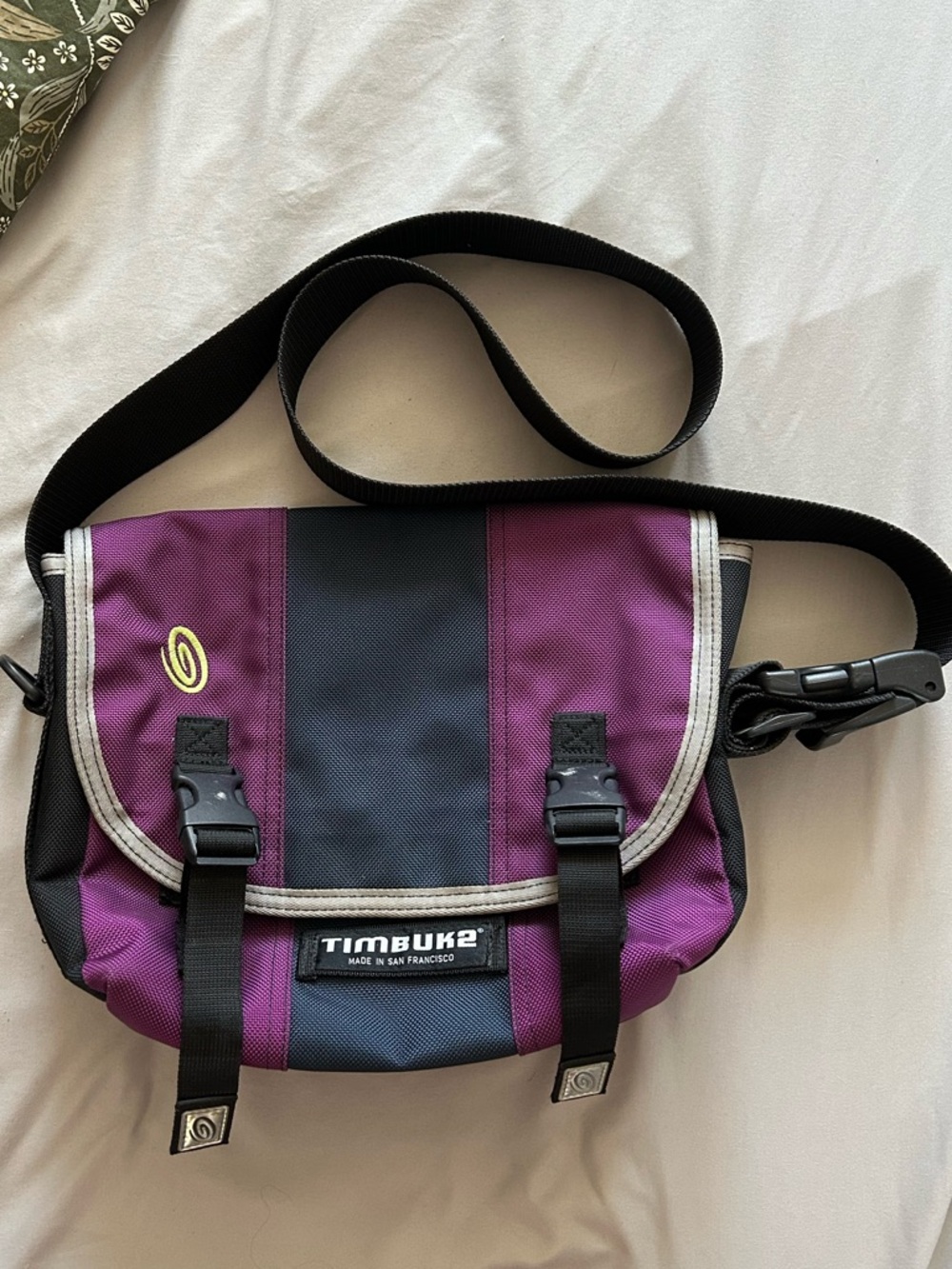 Timbuk2 Purple and Black Compact Messenger Bag